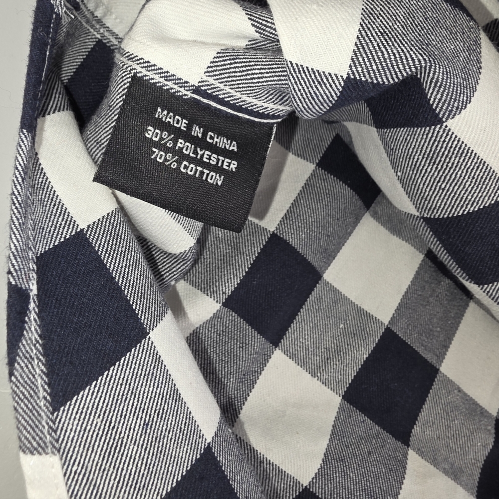 Minnesota Twins Checkered Button-Up Plaid Shirt Blue White Size Medium AB-2489 - Picture 7 of 8